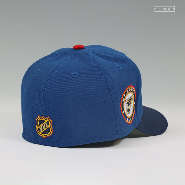 ST. LOUIS BLUES VINTAGE ALTERNATE THROWBACK JERSEY INSPIRED NEW ERA FITTED CAP