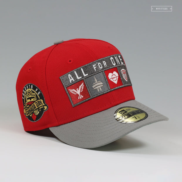 TORONTO FOOTBALL CLUB ALL FOR ONE CANADA DAY MLS NEW ERA FITTED HAT