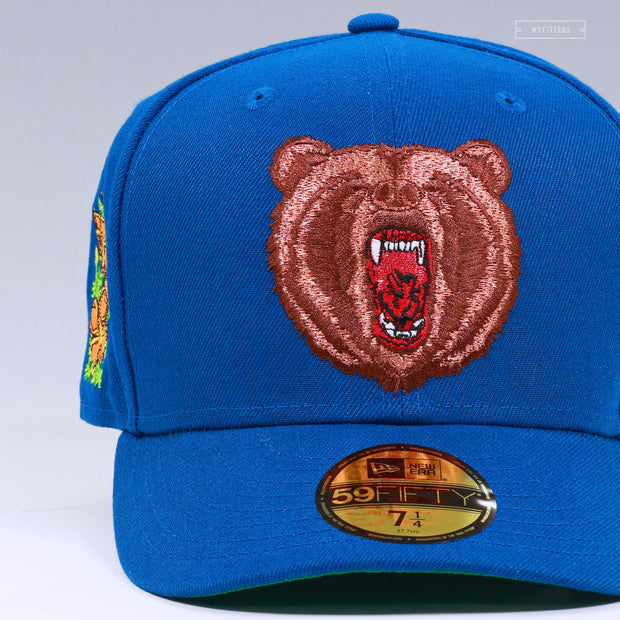 CALIFORNIA GRIZZLY BEAR AND CALIFORNIA POPPY THE GOLDEN STATE NEW ERA FITTED CAP