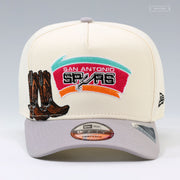 SAN ANTONIO SPURS COWBOY BOOTS OFF WHITE 9FIFTY A-FRAME NEW ERA SNAPBACK HAT