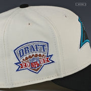 CAROLINA PANTHERS 2002 NFL DRAFT OFF WHITE JULIUS PEPPERS NEW ERA FITTED CAP