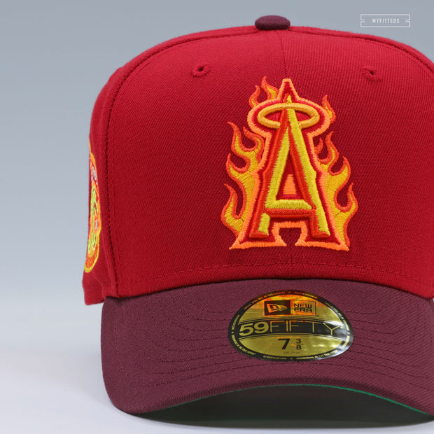 ANAHEIM ANGELS 35TH ANNIVERSARY DANTE'S INFERNO ANGEL OF DEATH NEW ERA FITTED CAP