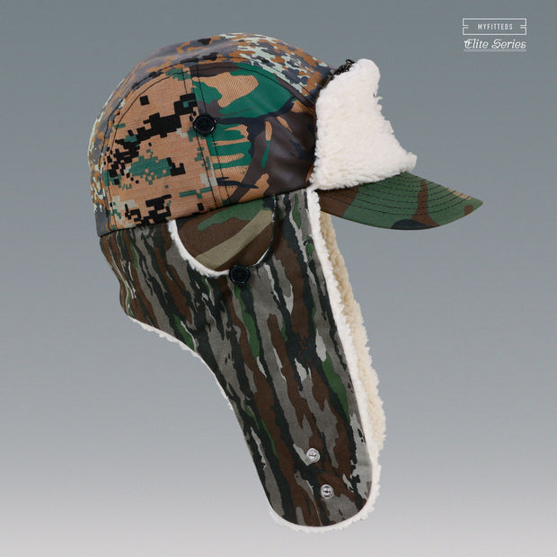 EDMONTON TRAPPERS "WHAT THE CAMO" TRAPPER FITTED ELITE SERIES ZIPPERED NEW ERA HAT