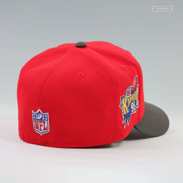 TAMPA BAY BUCCANEERS 1998 NFL DRAFT ALTERNATE SCARLET PEWTER NEW ERA FITTED CAP