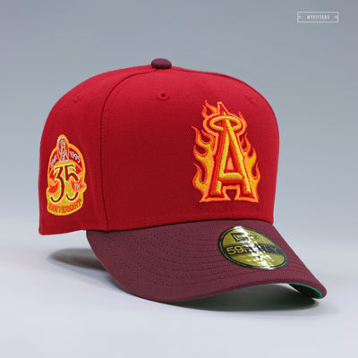 ANAHEIM ANGELS 35TH ANNIVERSARY DANTE'S INFERNO ANGEL OF DEATH NEW ERA FITTED CAP