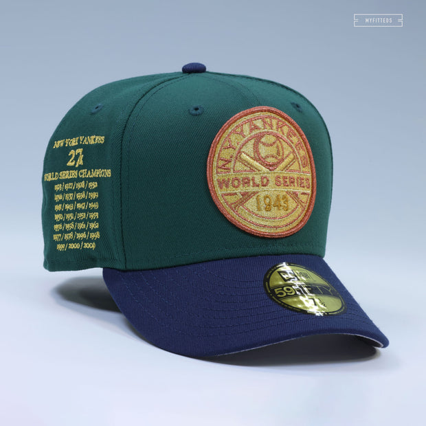 NEW YORK YANKEES 1943 WORLD SERIES 27X WORLD SERIES CHAMPIONS CASINO NEW ERA FITTED CAP