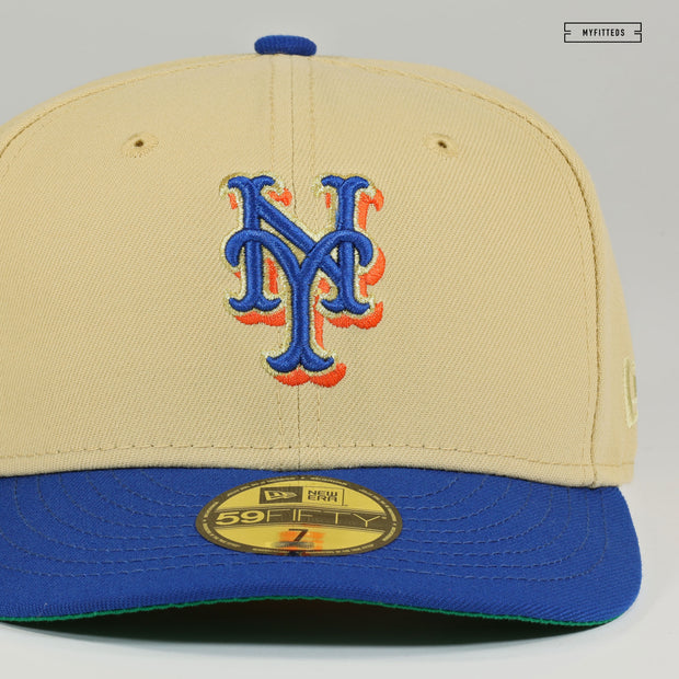 NEW YORK METS OLD GOLD / COLLEGIATE ROYAL NEW ERA FITTED CAP