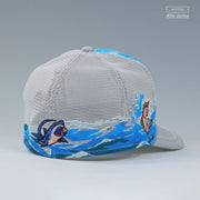 CLEARWATER THRESHERS JAWS UNIVERSAL STUDIOS TRUCKER MESH ELITE SERIES A-FRAME NEW ERA FITTED CAP