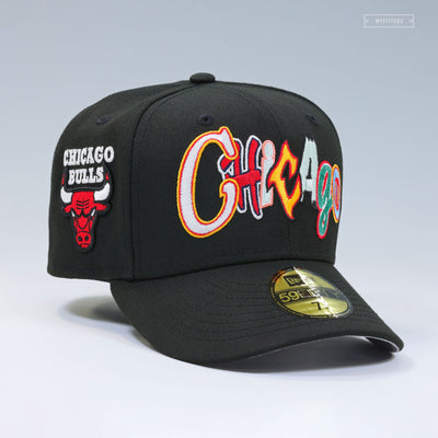 CHICAGO BULLS GRAFFITI JET BLACK NEW ERA 59FIFTY FITTED CAP