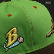 BUFFALO BISONS SLIDING BISON SOLO SLIDING BISON PEAPOD MAHOGANY NEW ERA FITTED CAP