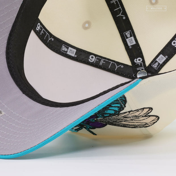 CHARLOTTE HORNETS QUEEN HORNET NBA HWC OFF WHITE 9FIFTY A-FRAME NEW ERA SNAPBACK