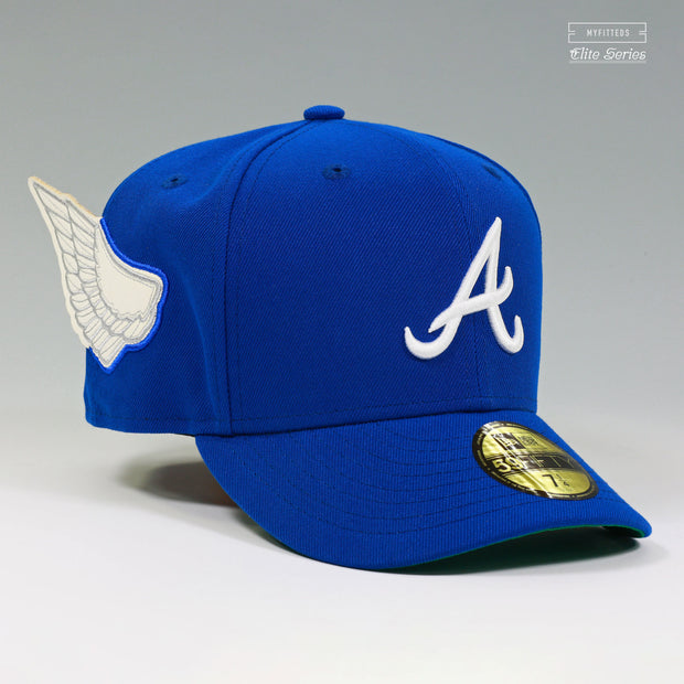 ATLANTA BRAVES CAPTAIN AMERICA INSPIRED ELITE SERIES WINGCAP NEW ERA FITTED CAP