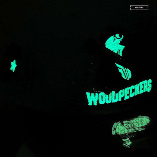 FAYETTEVILLE WOODPECKERS TEAM COLORS WITH A TWIST GITD NEW ERA FITTED CAP