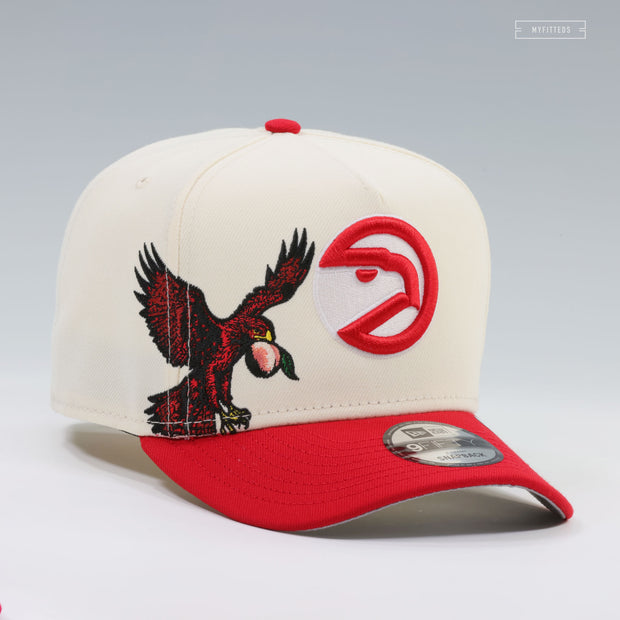 ATLANTA HAWKS PEACH HUNTING HAWK NBA HWC 9FIFTY A-FRAME NEW ERA SNAPBACK