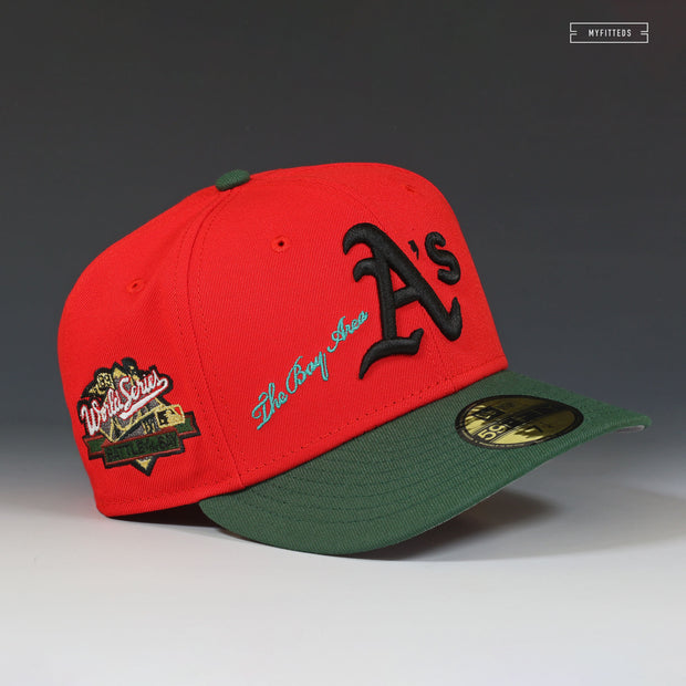 OAKLAND ATHLETICS 1989 WS BATTLE OF THE BAY THE BAY AREA BY BRUCE NEW ERA FITTED CAP