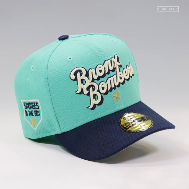 NEW YORK YANKEES THE BRONX BOMBERS SAVAGES IN THE BOX LADY LIBERTY NEW ERA FITTED CAP