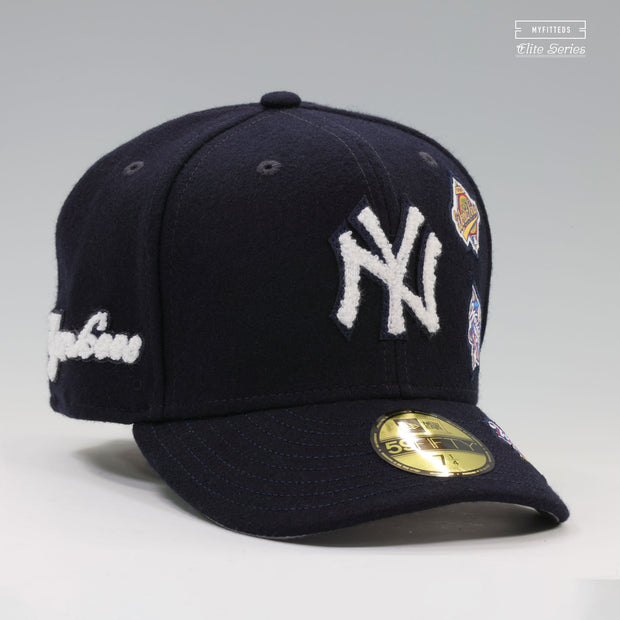 NEW YORK YANKEES WORLD SERIES AND MILESTONES VARSITY JACKET ELITE SERIES NEW ERA CAP