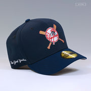 NEW YORK YANKEES CROSSED BATS MIDNIGHT NAVY / NIGHTSHADE NEW ERA FITTED CAP