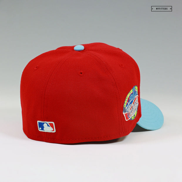 CLEARWATER PHILLIES CENTENNIAL SANGUINE RED DAYLIGHT NEW ERA FITTED CAP