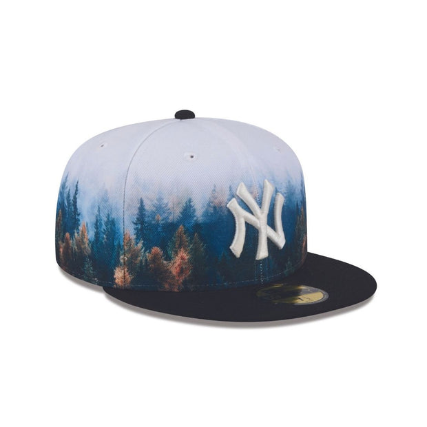 NEW YORK YANKEES PHOTO REAL AUTUMN FOLIAGE IN NEW YORK NEW ERA FITTED CAP