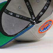 NEW YORK METS UPSIDE DOWN ARCH CHAIN STITCHED ROAD JERSEY INSPIRED NEW ERA FITTED CAP
