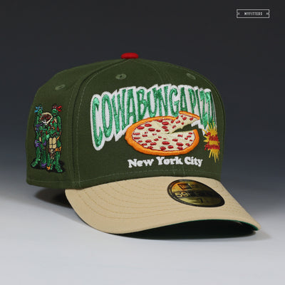 TEENAGE MUTANT NINJA TURTLES COWABUNGA PIZZA NYC SHELLTOE INSPIRED NEW ERA FITTED CAP