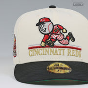 CINCINNATI REDS 25TH AND 10TH ANNIVERSARIES OFF WHITE JACQUARD CAMO NEW ERA HAT