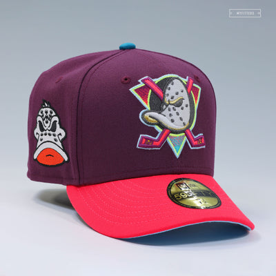 ANAHEIM MIGHTY DUCKS GRADIENT WILD WING DARK AUBERGINE NEW ERA FITTED CAP