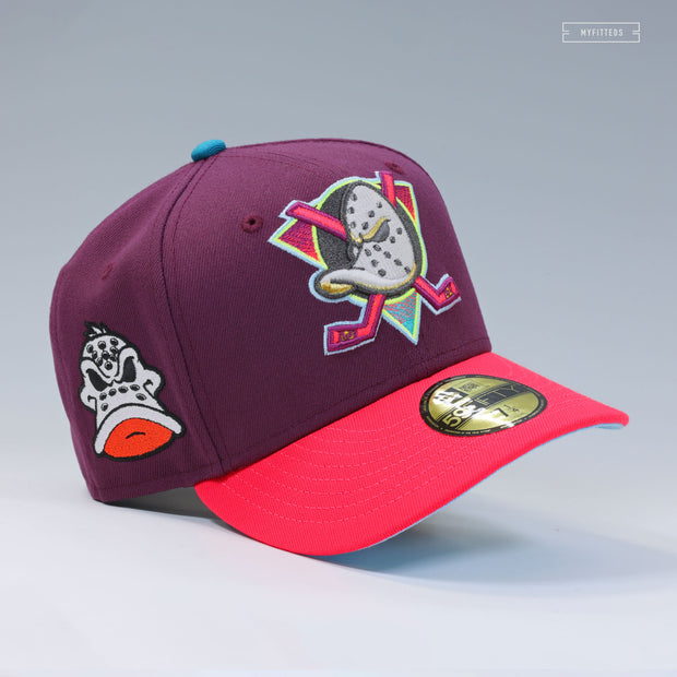 ANAHEIM MIGHTY DUCKS GRADIENT WILD WING DARK AUBERGINE NEW ERA FITTED CAP