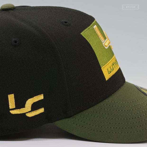 SUPERMAN™ 2025 MOVIE LUTHORCORP™ JET BLACK ARMY OLIVE NEW ERA FITTED CAP