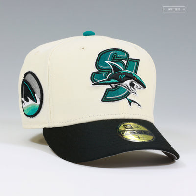 SAN JOSE SHARKS NHL TERTIARY ALTERNATE SJ OFF WHITE NEW ERA FITTED CAP