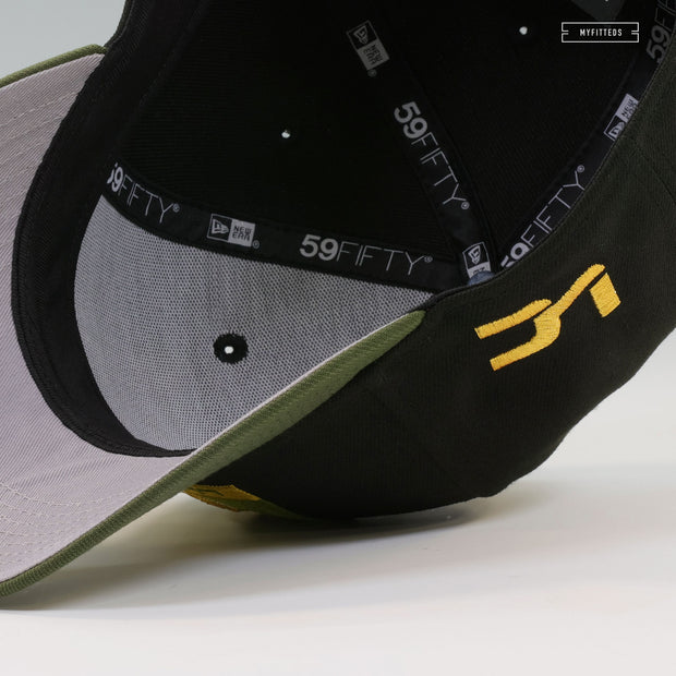 SUPERMAN™ 2025 MOVIE LUTHORCORP™ JET BLACK ARMY OLIVE NEW ERA FITTED CAP