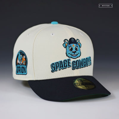 SUGAR LAND SPACE COWBOYS ORION THE MASCOT OFF WHITE NEW ERA FITTED CAP