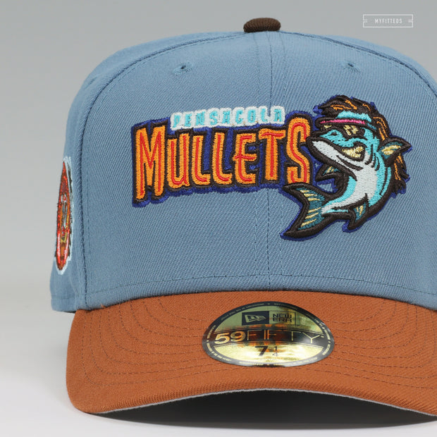 PENSACOLA BLUE WAHOOS X MULLETS JOE DIRT INSPIRED NEW ERA FITTED CAP