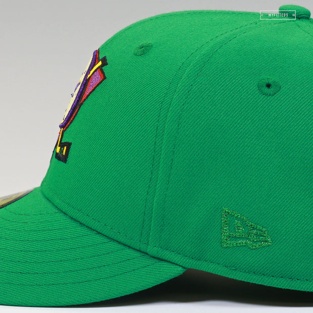 ANAHEIM MIGHTY DUCKS 30TH ANNIVERSARY DISTRICT 5 SOLID GREEN NEW ERA FITTED CAP