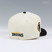 BOSTON BRUINS NHL OFF WHITE JET BLACK PRIMARY NEW ERA FITTED CAP