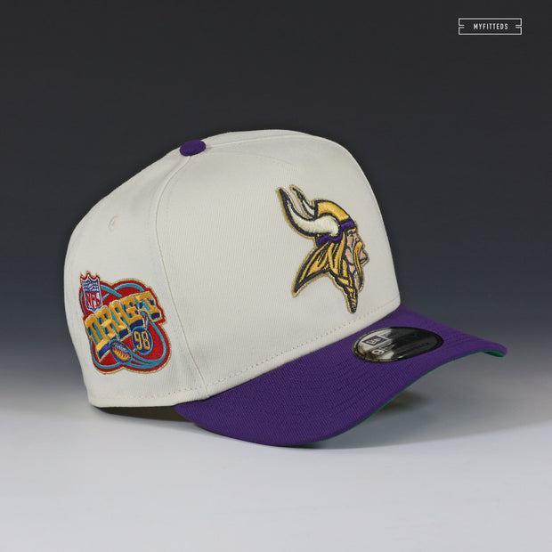 MINNESOTA VIKINGS 1998 NFL DRAFT OFF WHITE RANDY MOSS NEW ERA 9FIFTY A-FRAME SNAPBACK