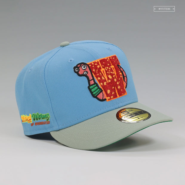 WORCESTER RED SOX X WICKED WORMS WORMS ARMAGEDDON INSPIRED NEW ERA FITTED CAP