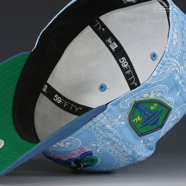 SEATTLE SOUNDERS RETRO PROFESSIONAL SOCCER ORCA PAISLEY NEW ERA FITTED CAP