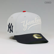 NEW YORK YANKEES ROAD DROP NEEDLE CHAIN STITCH WORDMARK NEW ERA FITTED CAP