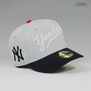 NEW YORK YANKEES ROAD DROP NEEDLE CHAIN STITCH WORDMARK NEW ERA FITTED CAP