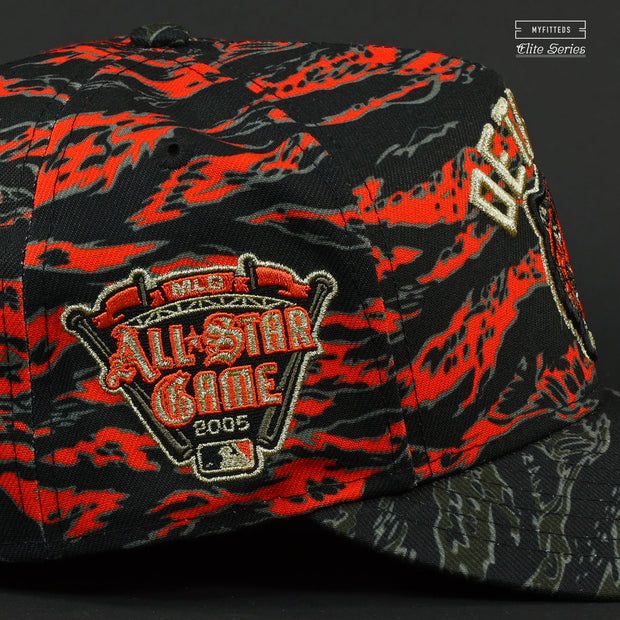 DETROIT TIGERS 2005 ALL-STAR GAME WHAT THE TIGER CAMO ELITE SERIES D-FRAME NEW ERA FITTED CAP