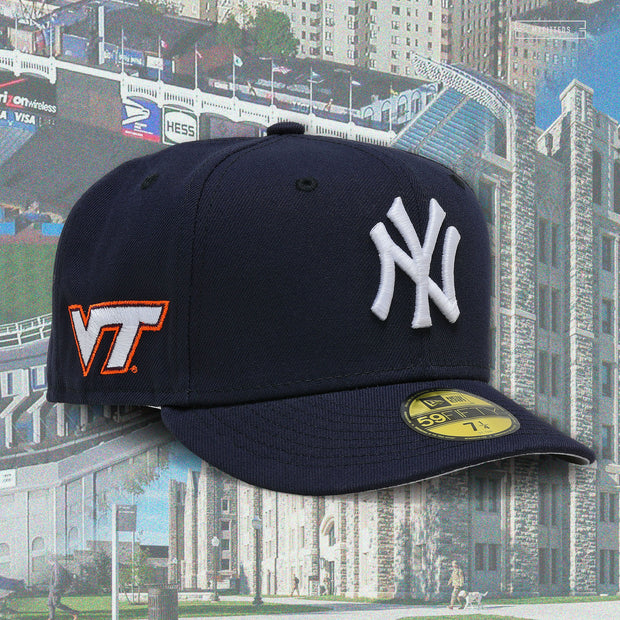 NEW YORK YANKEES VIRGINIA TECH HOKIES COMMEMORATIVE RETRO NEW ERA FITTED CAP