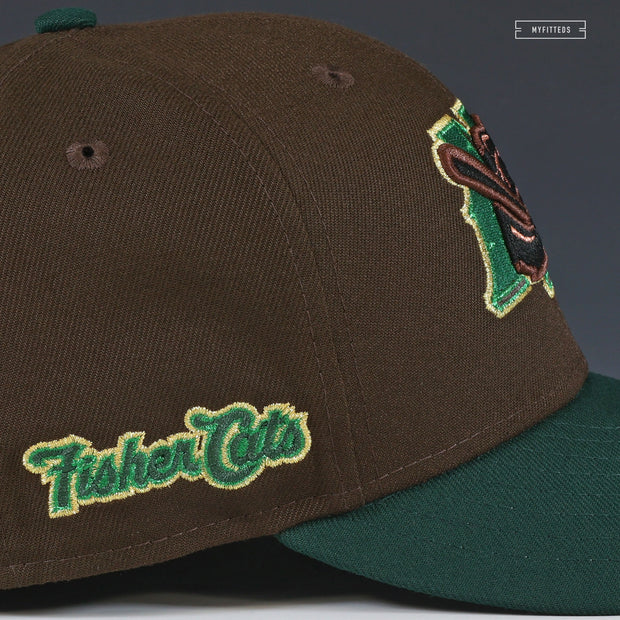 NEW HAMPSHIRE FISHER CATS RETRO BEEF AND BROCCOLI NEW ERA FITTED CAP