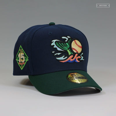 GWINNETT STRIPERS 15 SEASONS NIGHTSHADE EMERALD STONE NEW ERA FITTED CAP