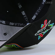 SAN JOSE SHARKS PLAYOFF MODE 2019 NEON BLACK LIGHTS NEW ERA FITTED CAP