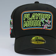 SAN JOSE SHARKS PLAYOFF MODE 2019 NEON BLACK LIGHTS NEW ERA FITTED CAP