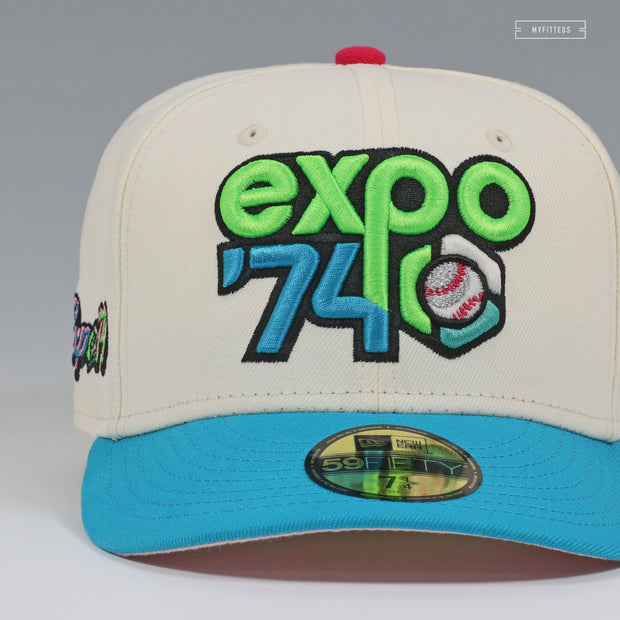 SPOKANE INDIANS EXPO '74 50TH ANNIVERSARY OFF WHITE NEW ERA FITTED CAP