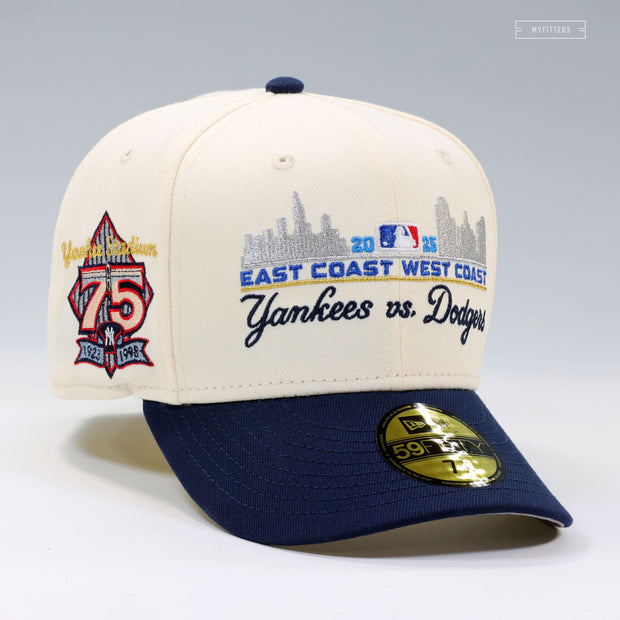 NEW YORK YANKEES VS LOS ANGELES DODGERS 2025 YANKEE & DODGER STADIUM OFF WHITE NEW ERA CAP