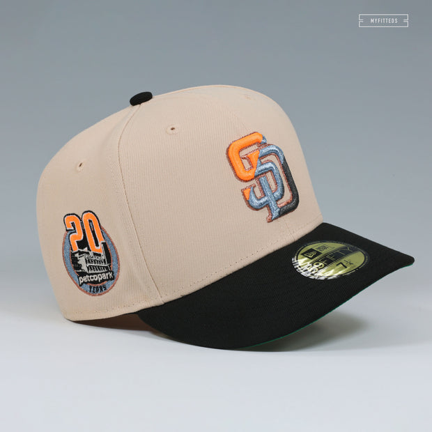 SAN DIEGO PADRES PETCO PARK 20TH ANNIVERSARY "SAN DIEGO SUNSET" NEW ERA FITTED CAP